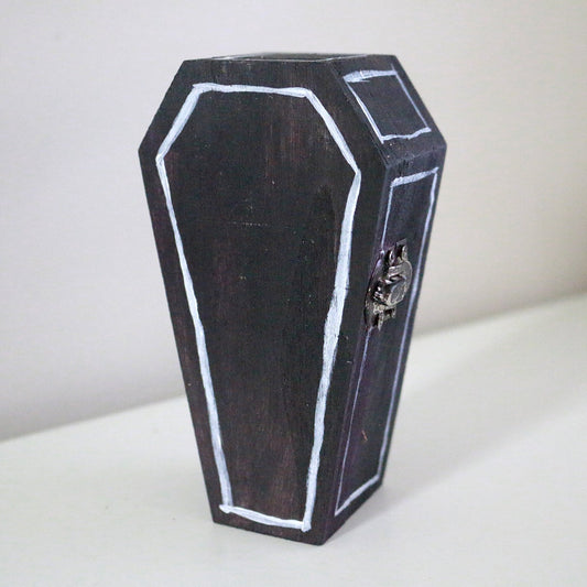 Witchcraft Coffin Miniature Book Shelf - Original Art