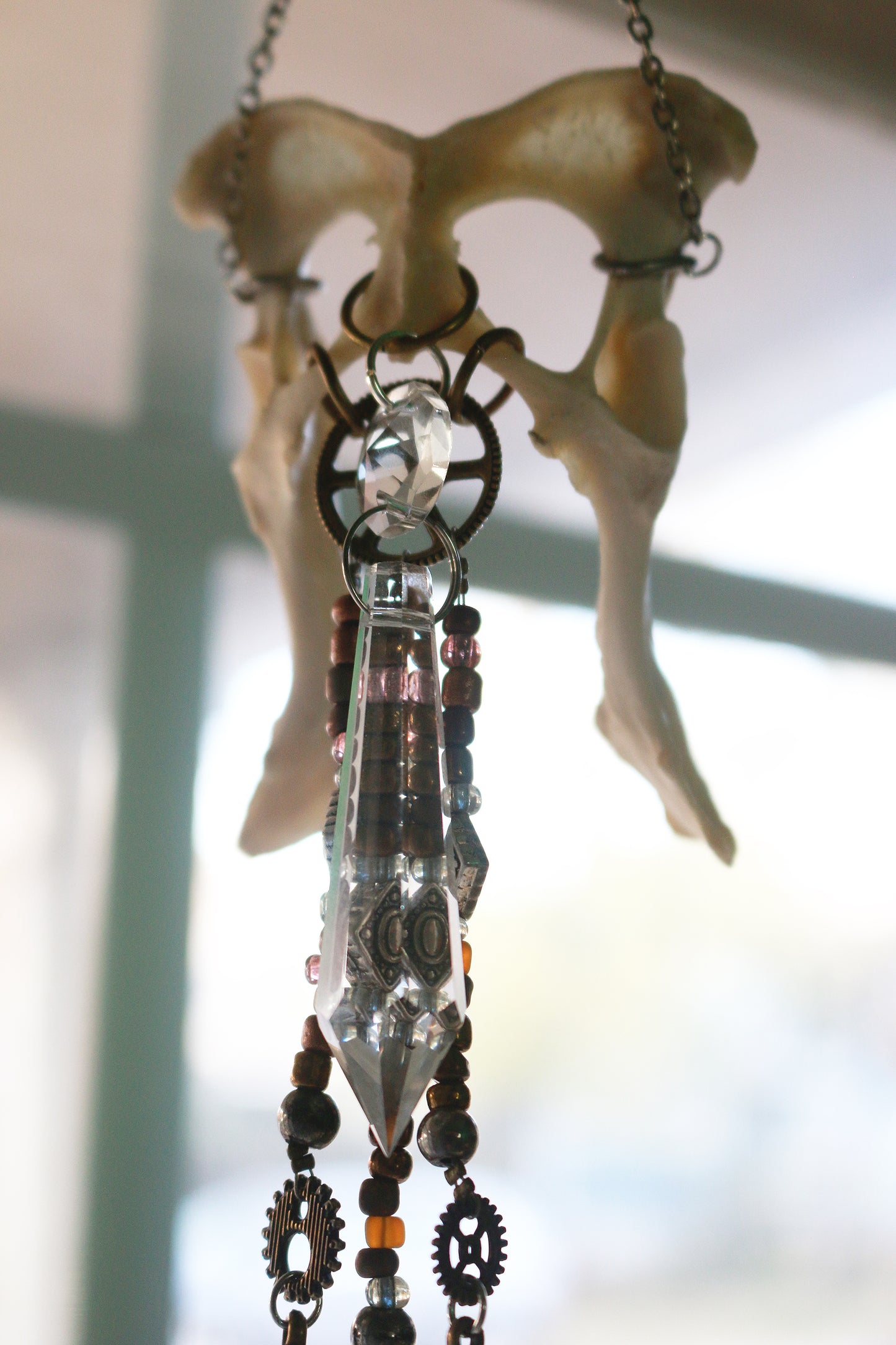 Steampowered Fox Pelvis Suncatcher/Windchime