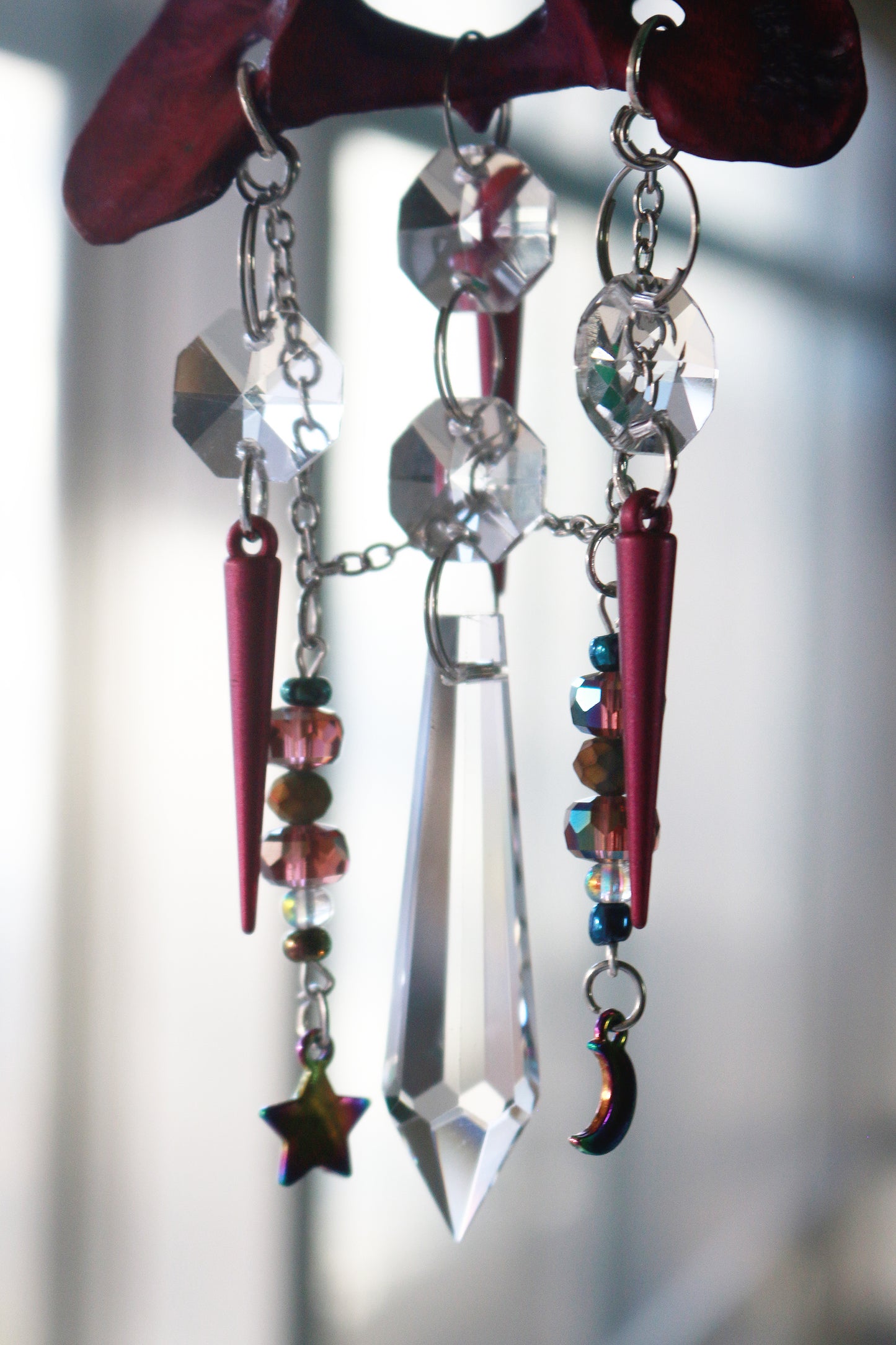 Purple Galaxy Coyote Atlas Suncatcher