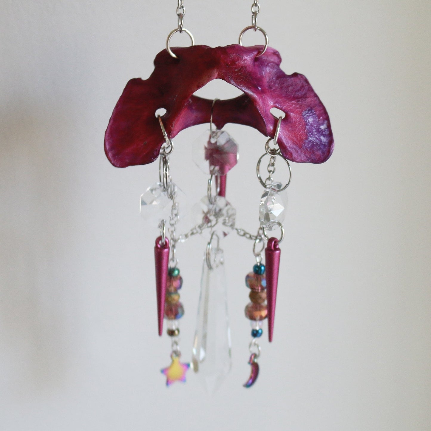 Purple Galaxy Coyote Atlas Suncatcher