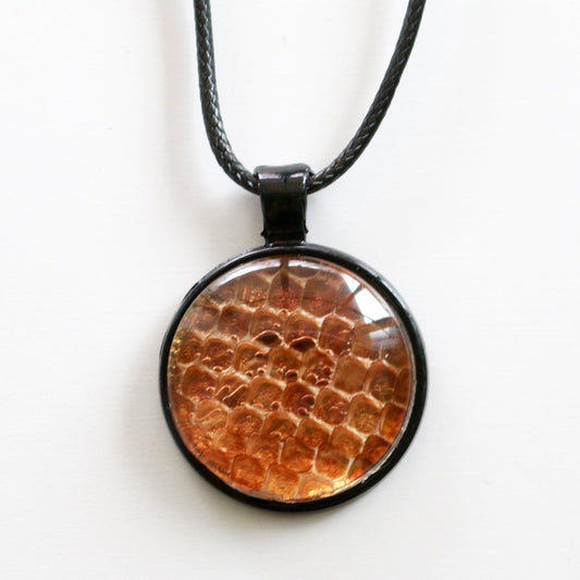 Snake Skin Cabochon Necklace