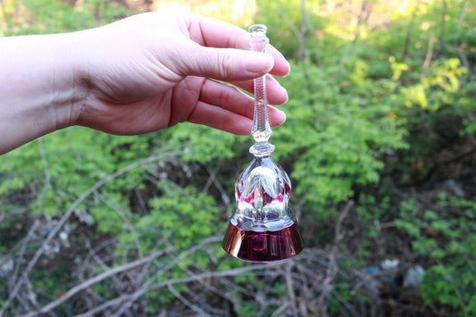 Secondhand Crystal Purple Etched Bell