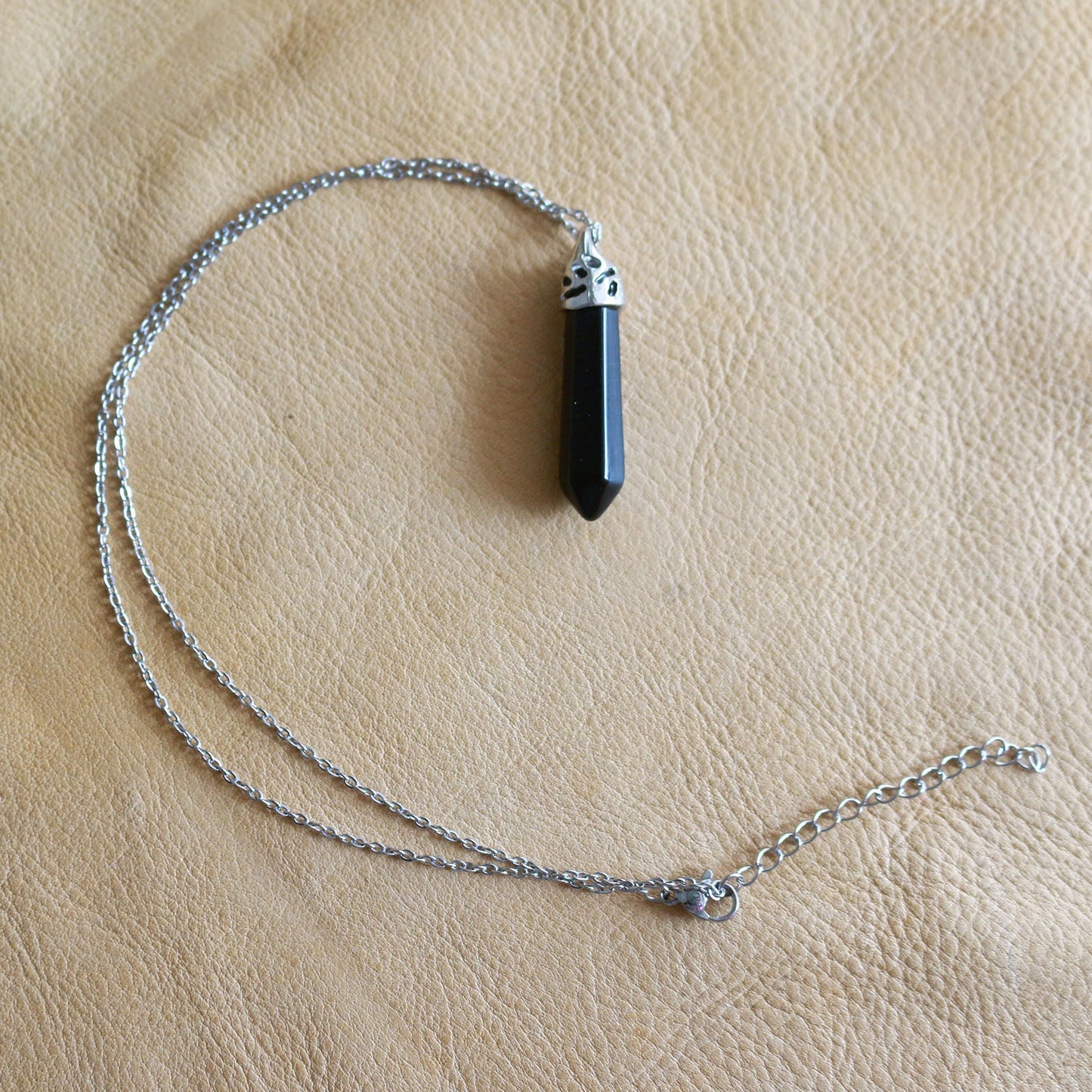 Obsidian Pendant Necklace