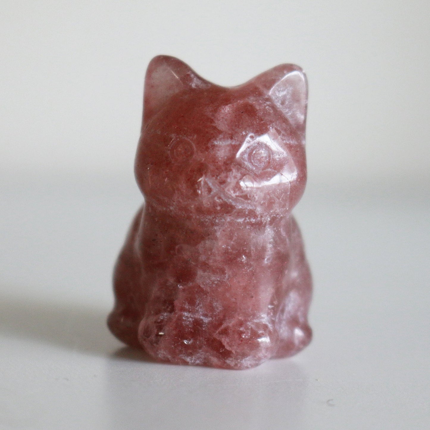 Strawberry Quartz Cat (1.5 in)