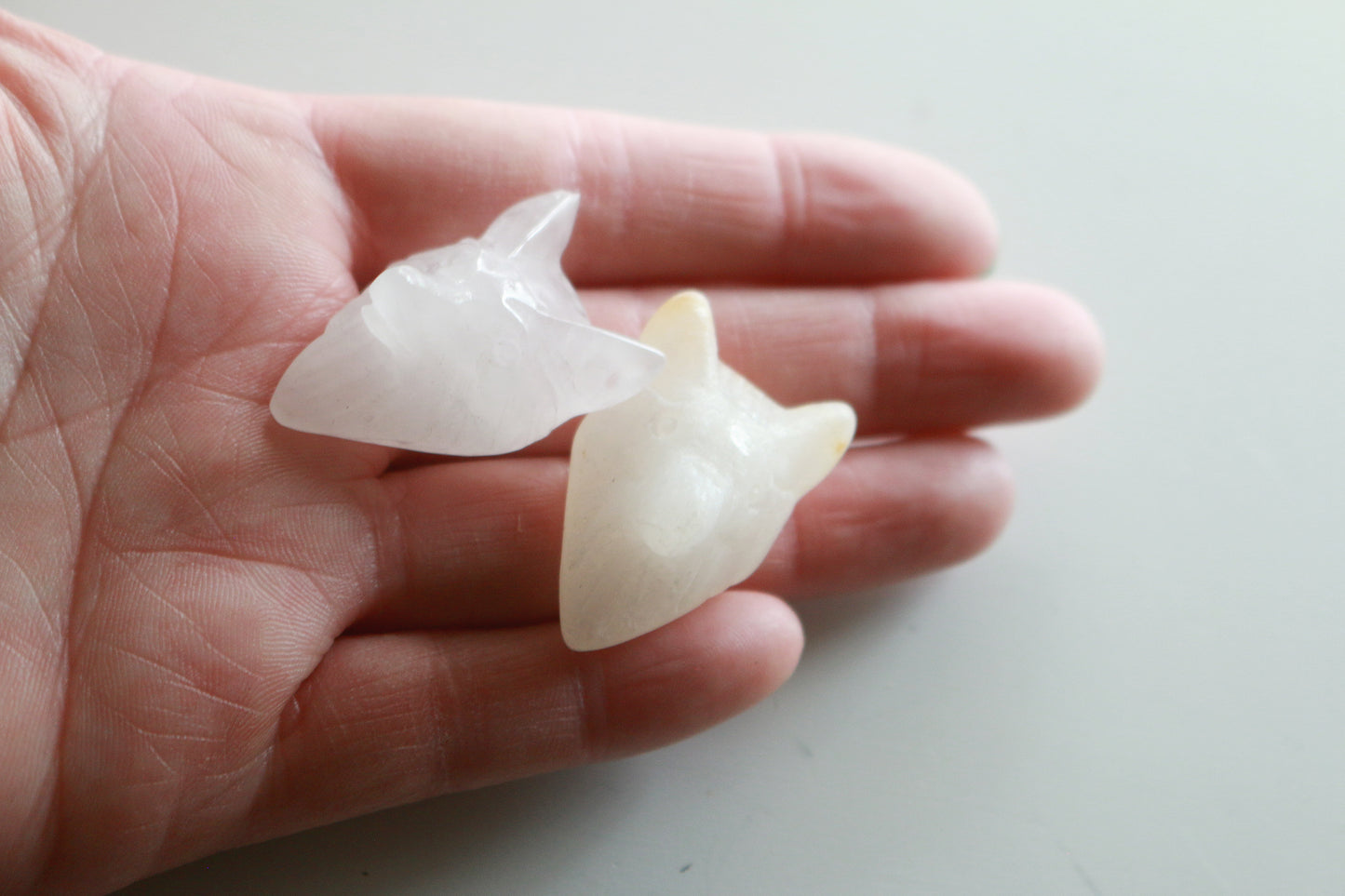 Clear Quartz Wolf Head (1.5 in)