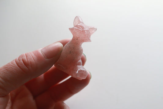 Strawberry Quartz Fox (1.5 in)