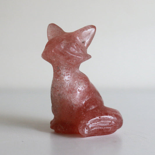 Strawberry Quartz Fox (1.5 in)