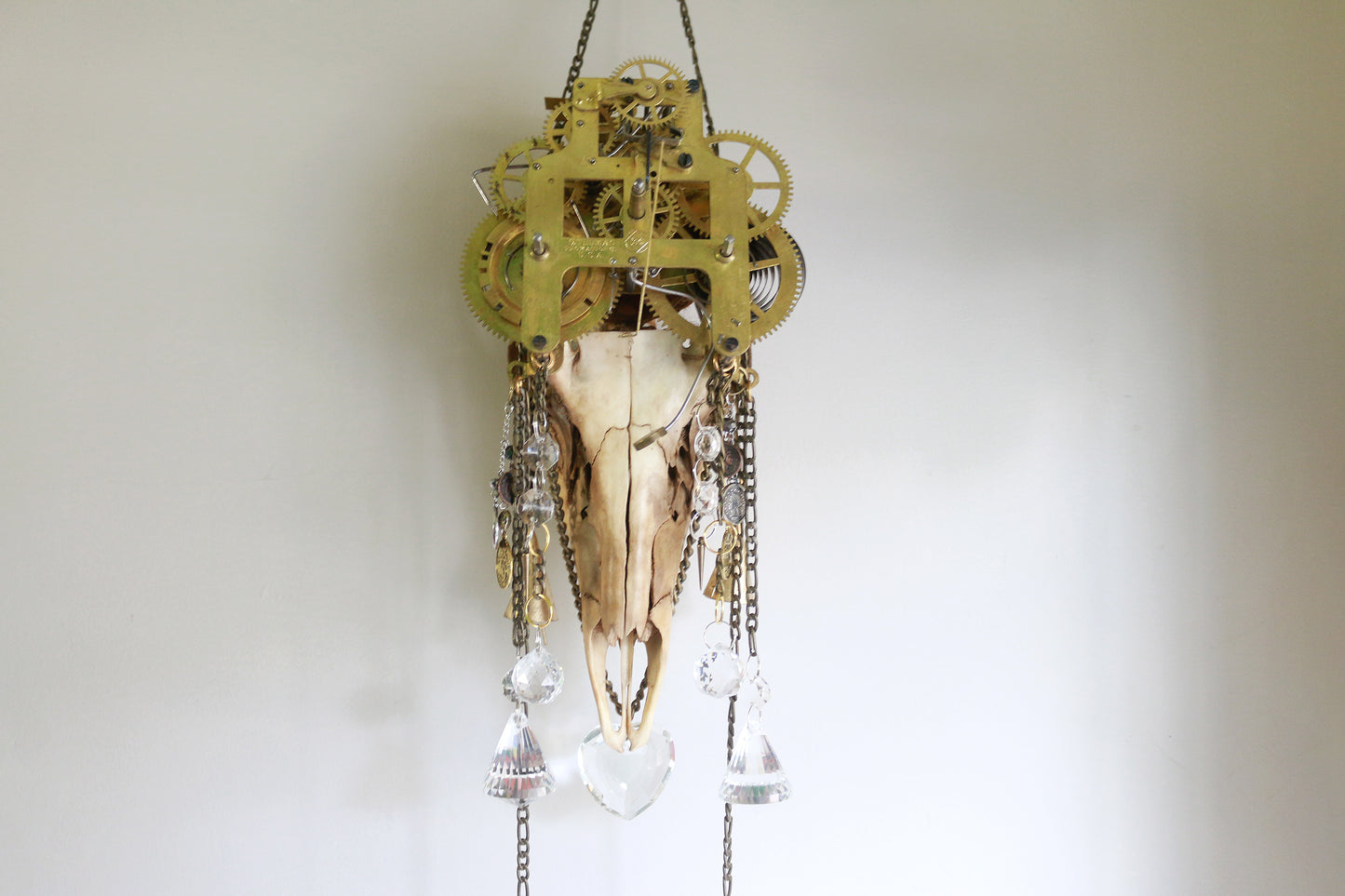 Clockwork Catacomb Deer Skull Suncatcher
