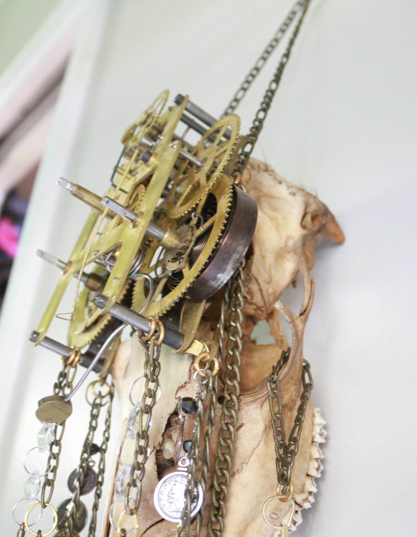Clockwork Catacomb Deer Skull Suncatcher