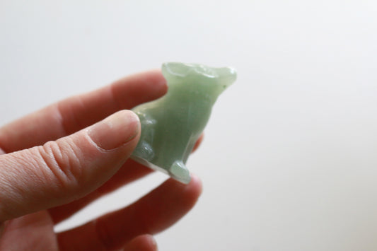Green Aventurine Coyote (1.5 in)