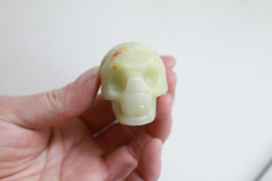 Green Calcite Skull (2in)