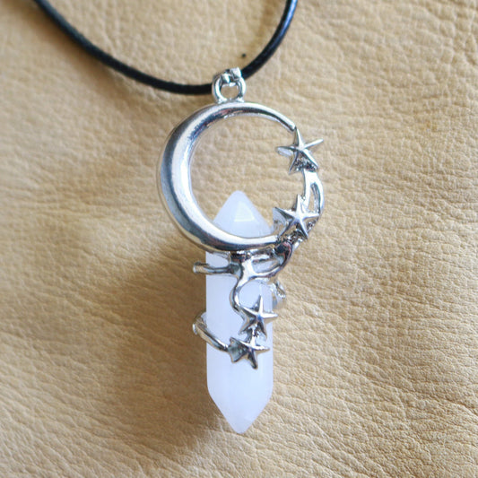 Quartz Celestial Pendant Necklace