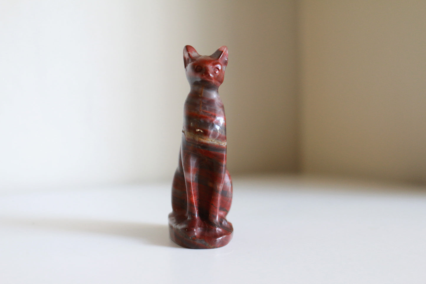 Red Banded Jasper Sphynx Cat (2.5 in)