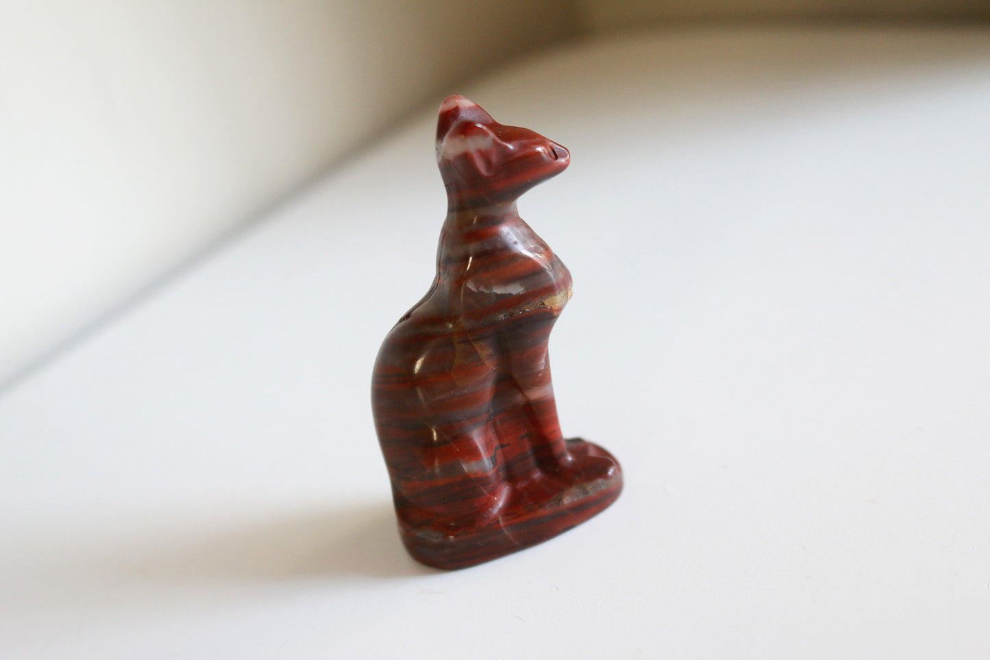 Red Banded Jasper Sphynx Cat (2.5 in)