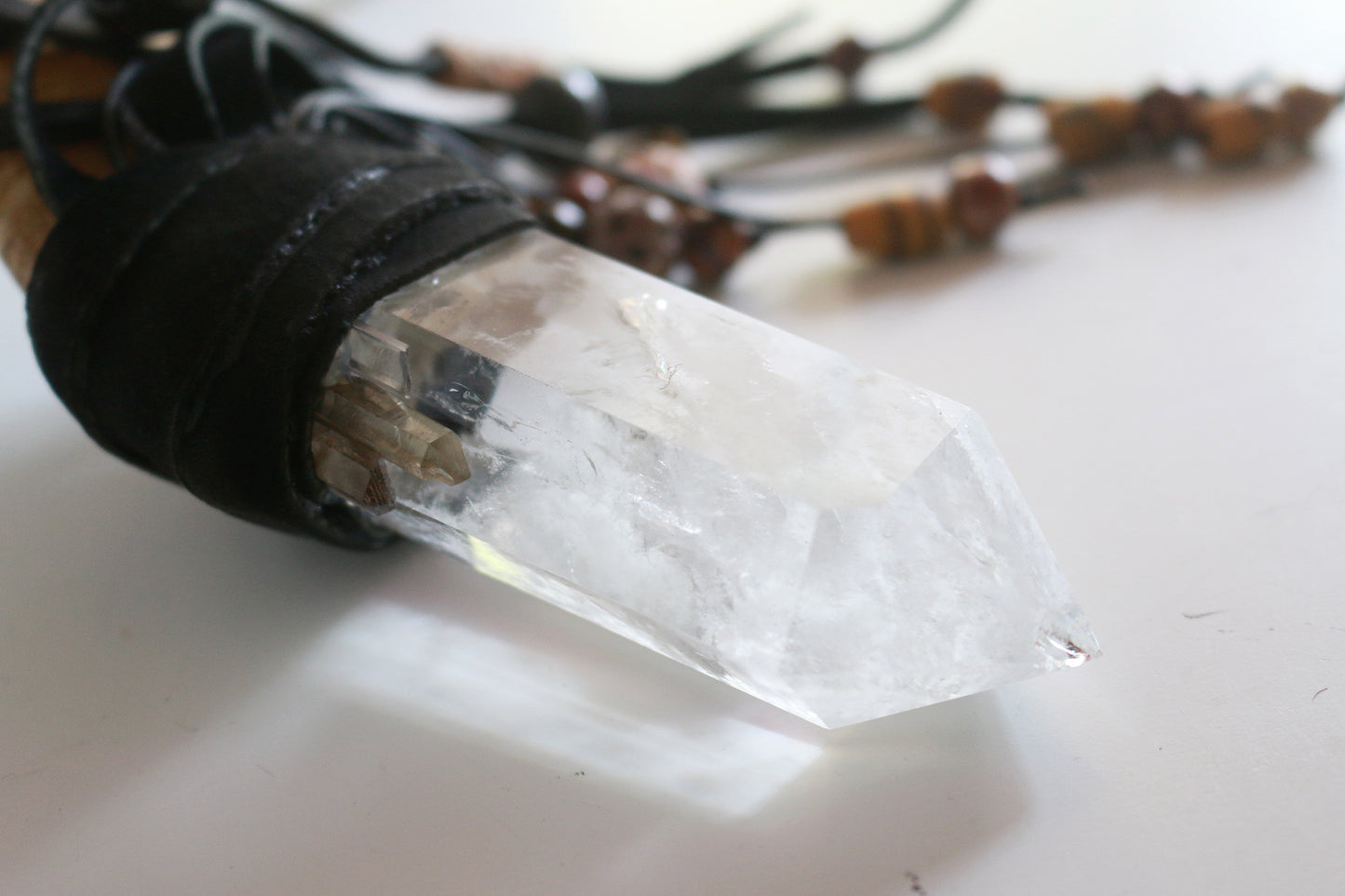Feral Goat | Quartz & Goat Horn Wand