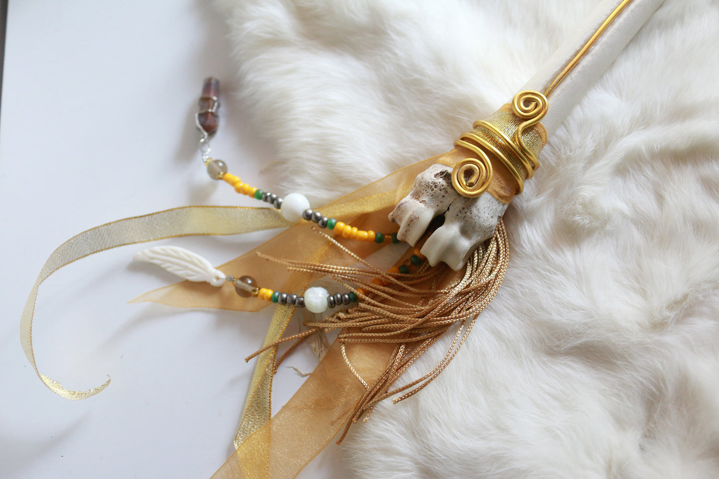 Golden Hour | Lace Agate & Deer Bone Wand