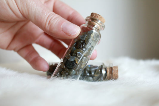 Tumbled Labradorite Chips - Spell Supply Jar