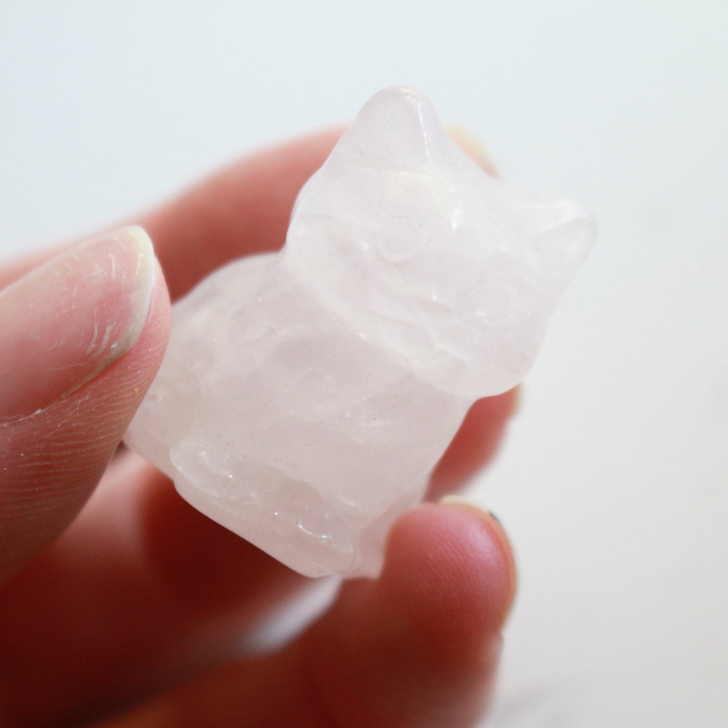 Rose Quartz Cat (1.5 in)