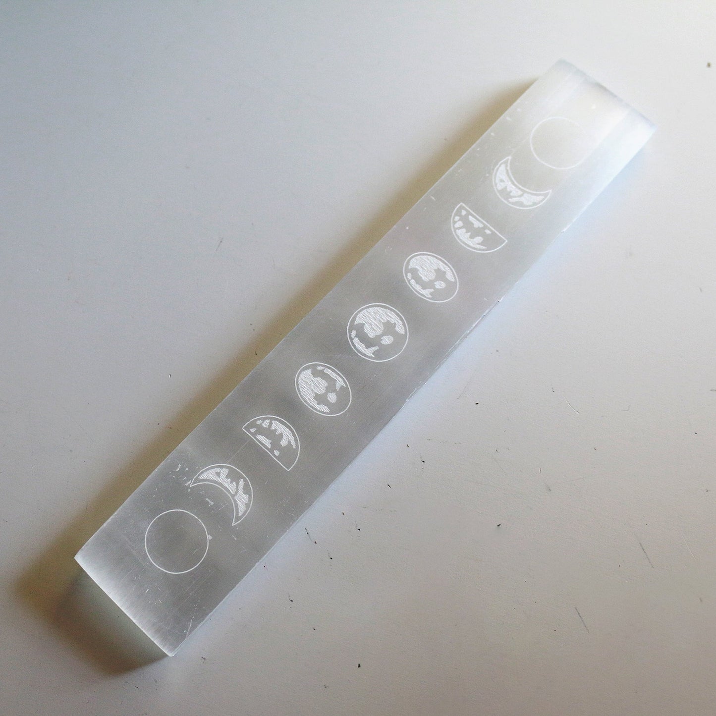 Selenite Moon Phase Plate (8 in)