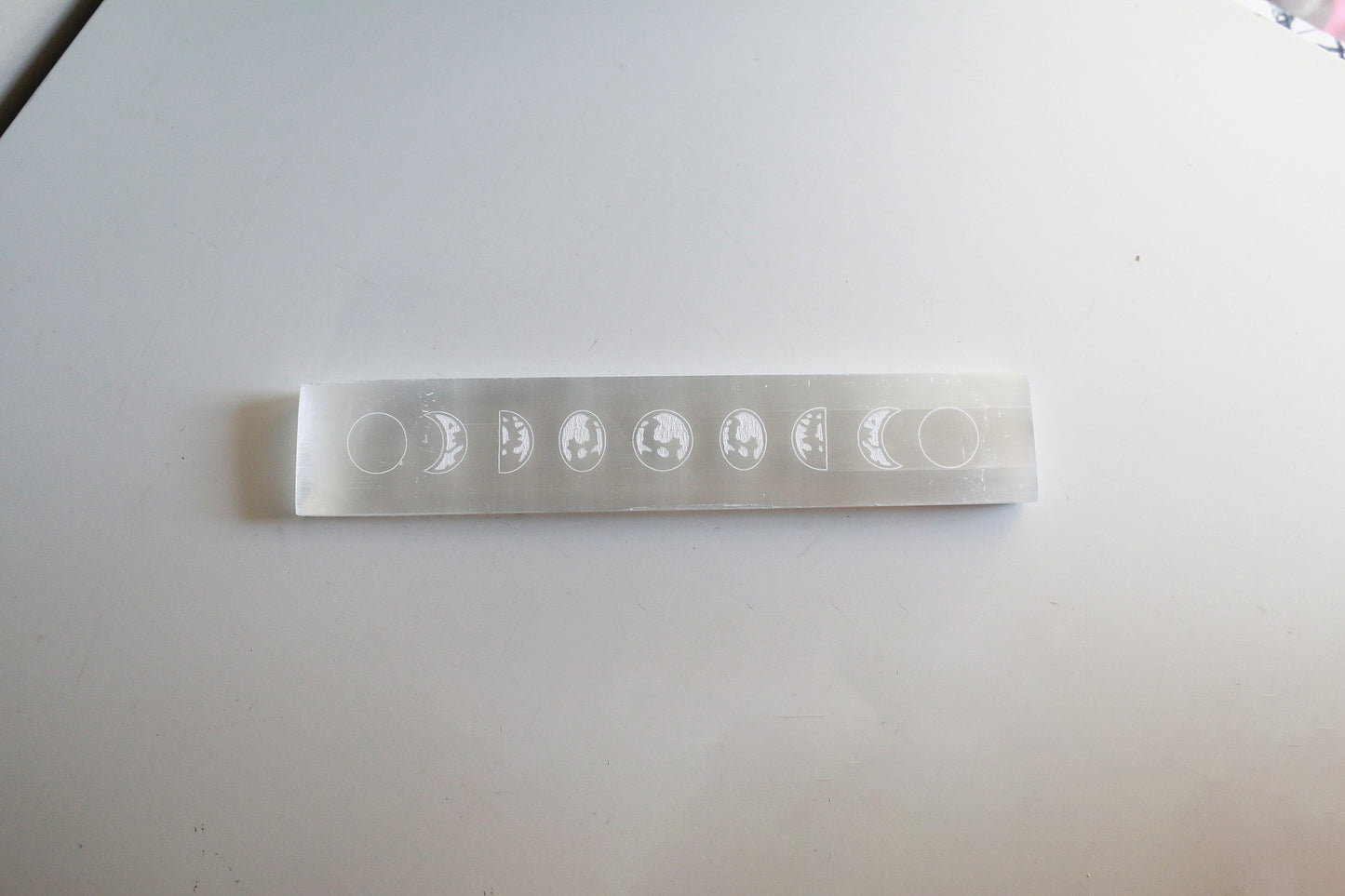 Selenite Moon Phase Plate (8 in)