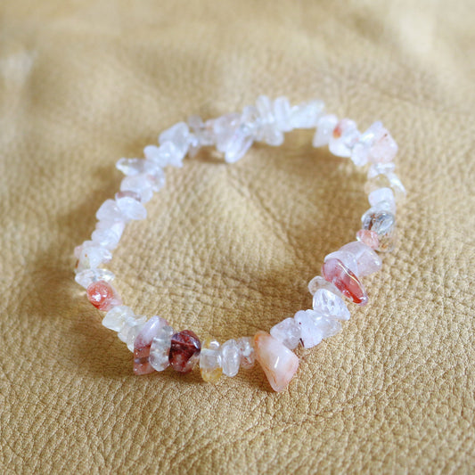 Fire Quartz Chip Bracelet