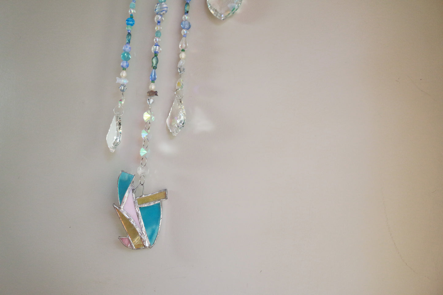 Aqua Refraction Deer Bone Suncatcher