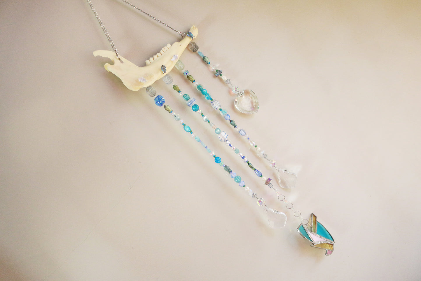 Aqua Refraction Deer Bone Suncatcher