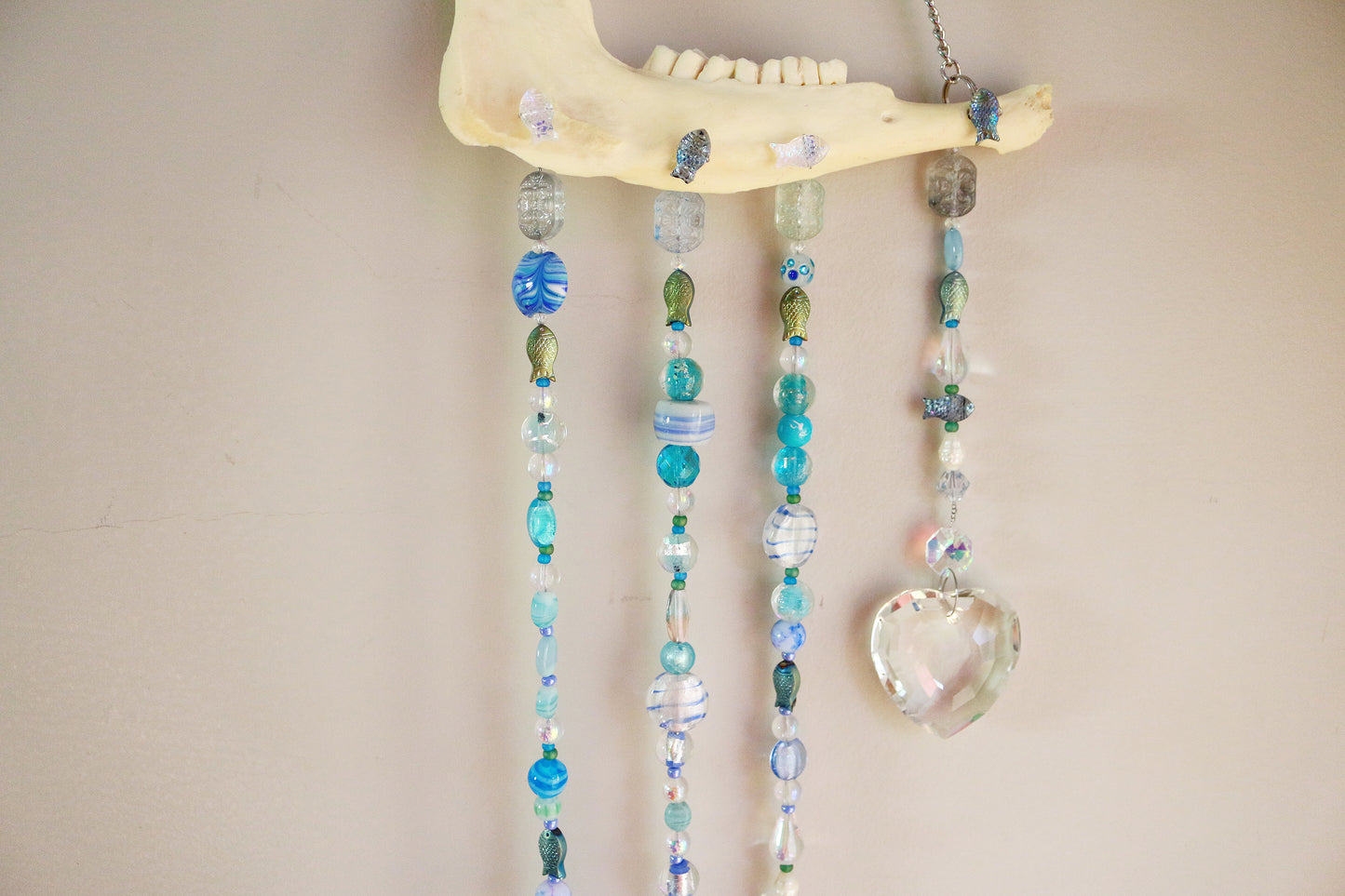 Aqua Refraction Deer Bone Suncatcher