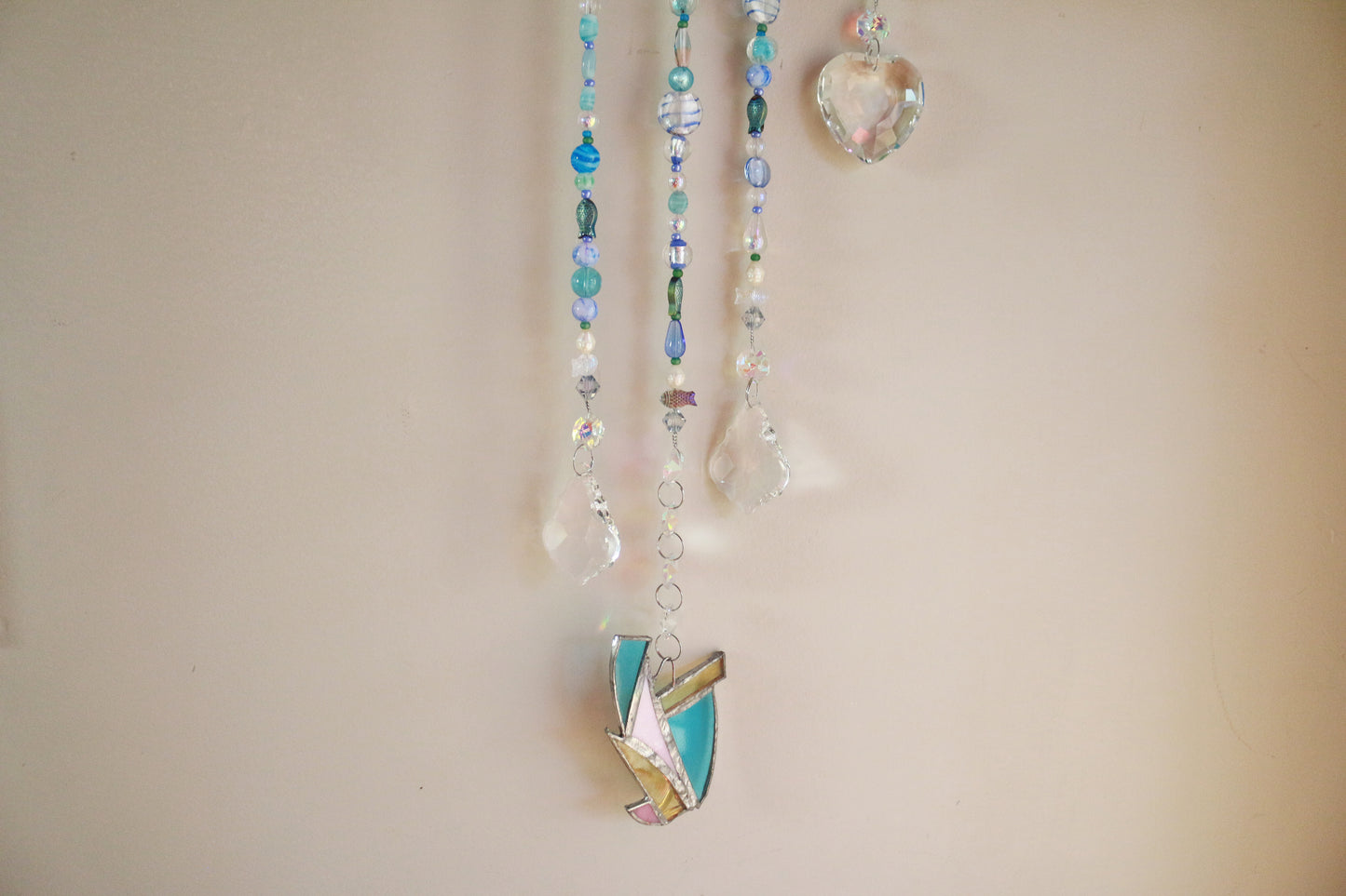 Aqua Refraction Deer Bone Suncatcher