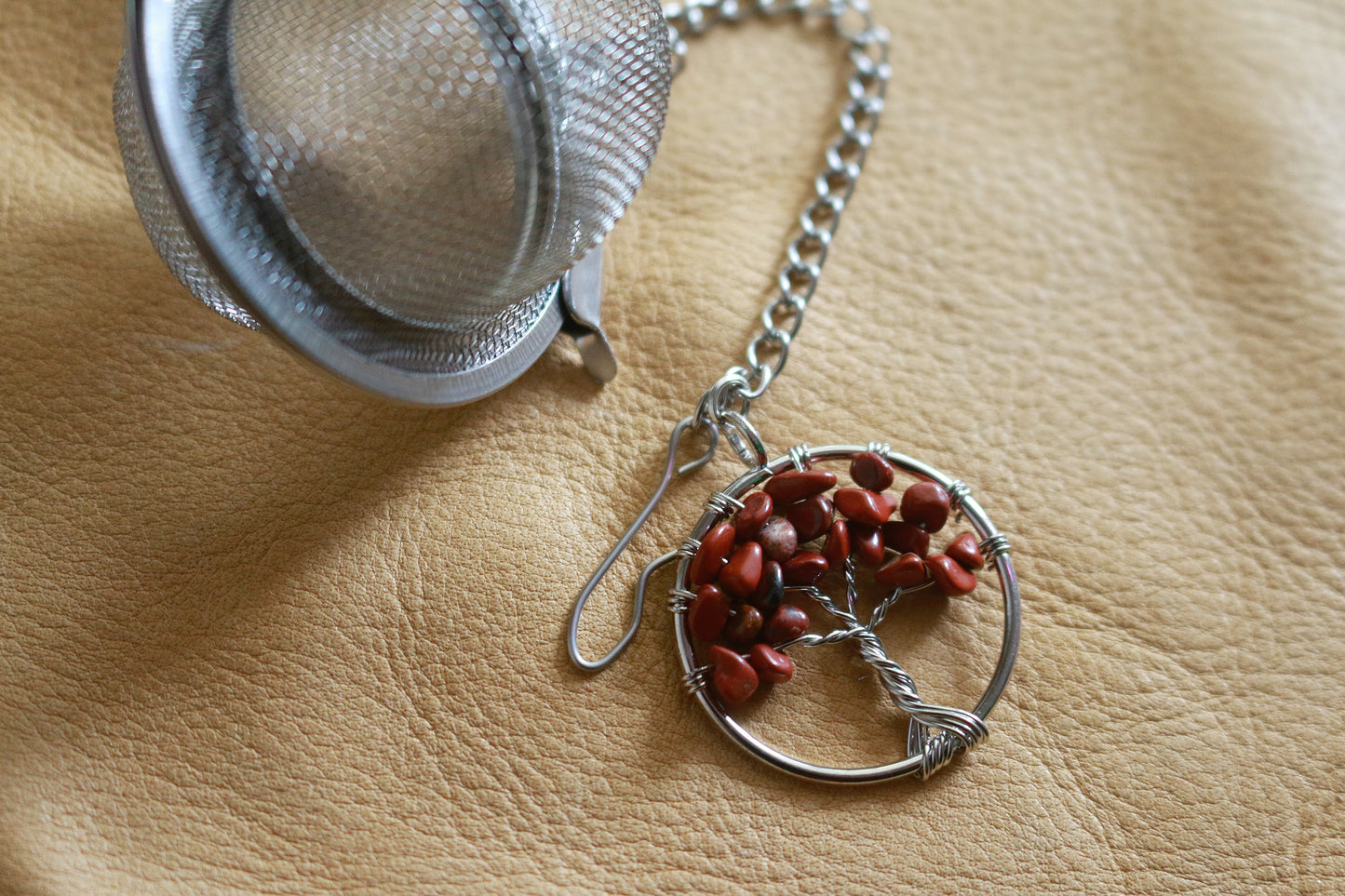 Tree of Life Red JasperTea Infuser
