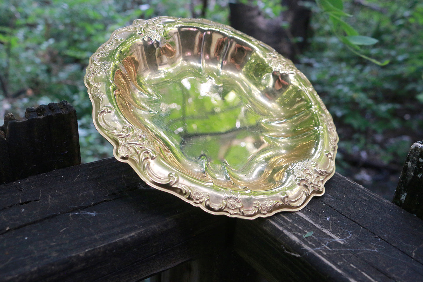 Secondhand Brass Plated Offering Dish
