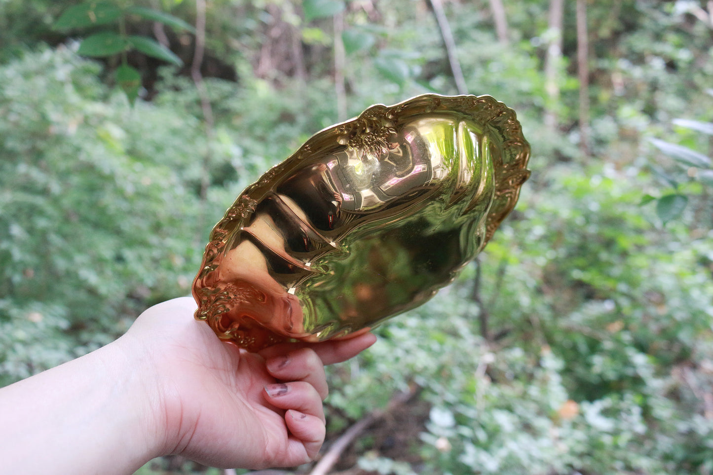 Secondhand Brass Plated Offering Dish