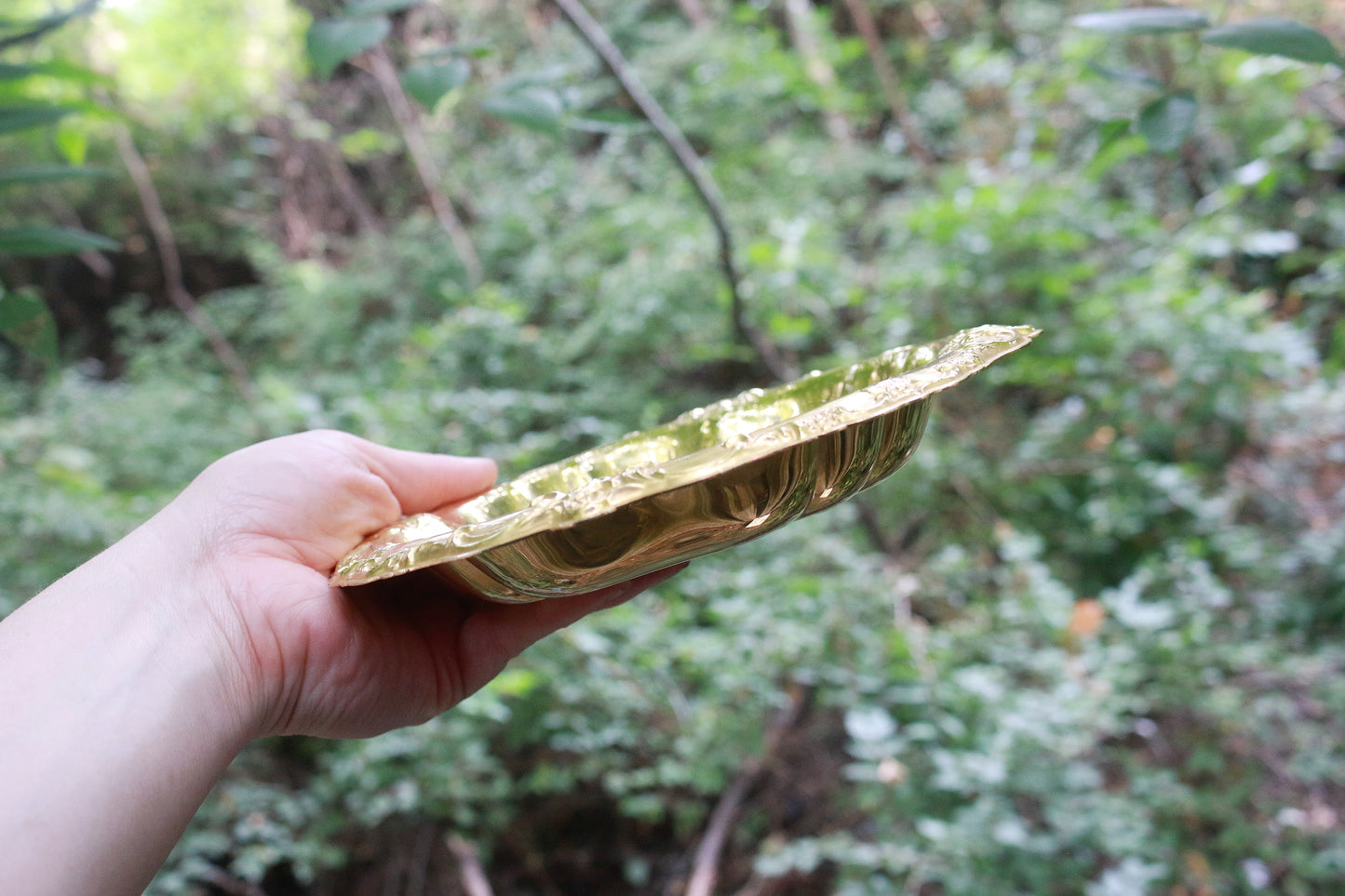 Secondhand Brass Plated Offering Dish