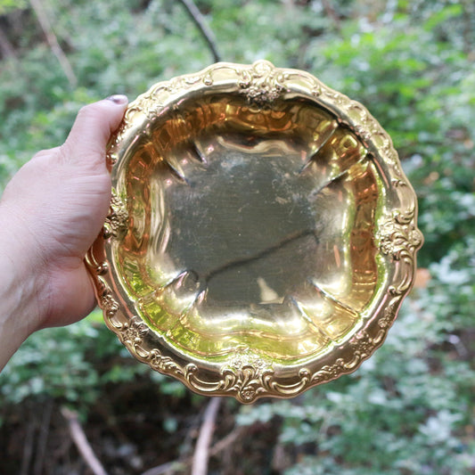Secondhand Brass Plated Offering Dish