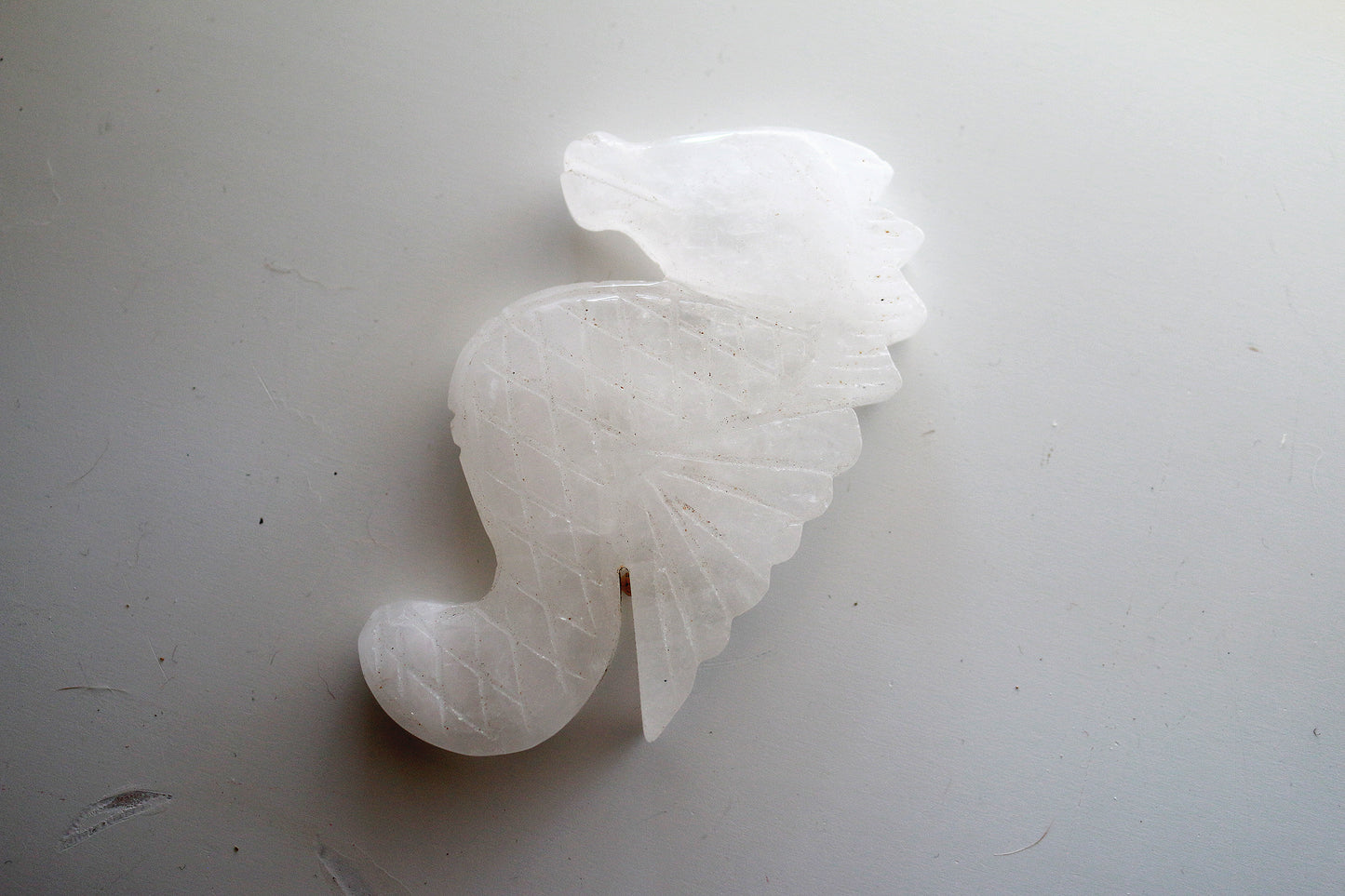 Clear Quartz Seahorse (4 in)