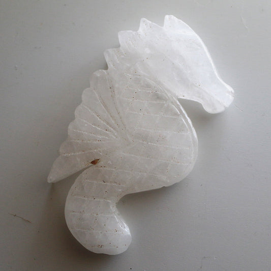Clear Quartz Seahorse (4 in)