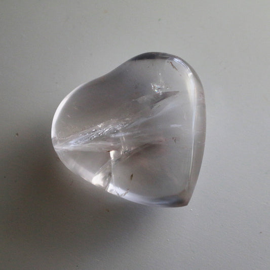 Clear Quartz Heart Palm Stone (2 Inch)