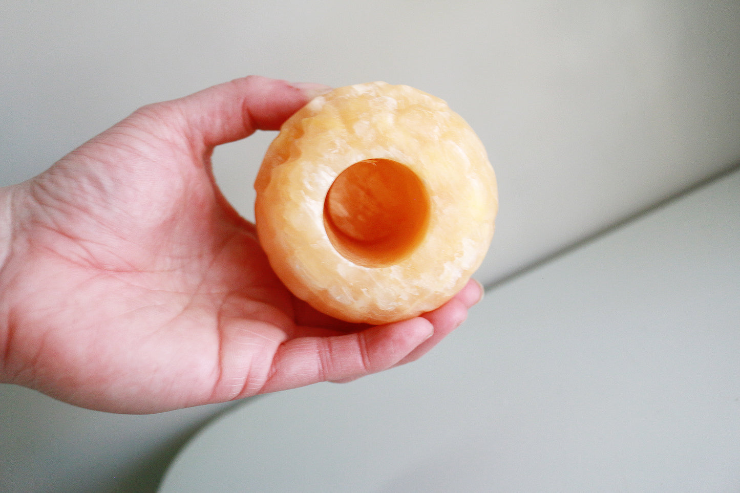 Orange Calcite Jack O' Lantern (4in)