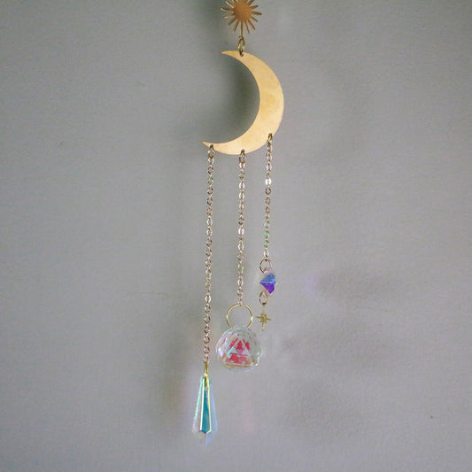Celestial Moon Coyote Atlas Suncatcher