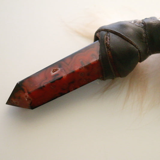 Fire Fox Spirit | Sardonyx & Antler Wand