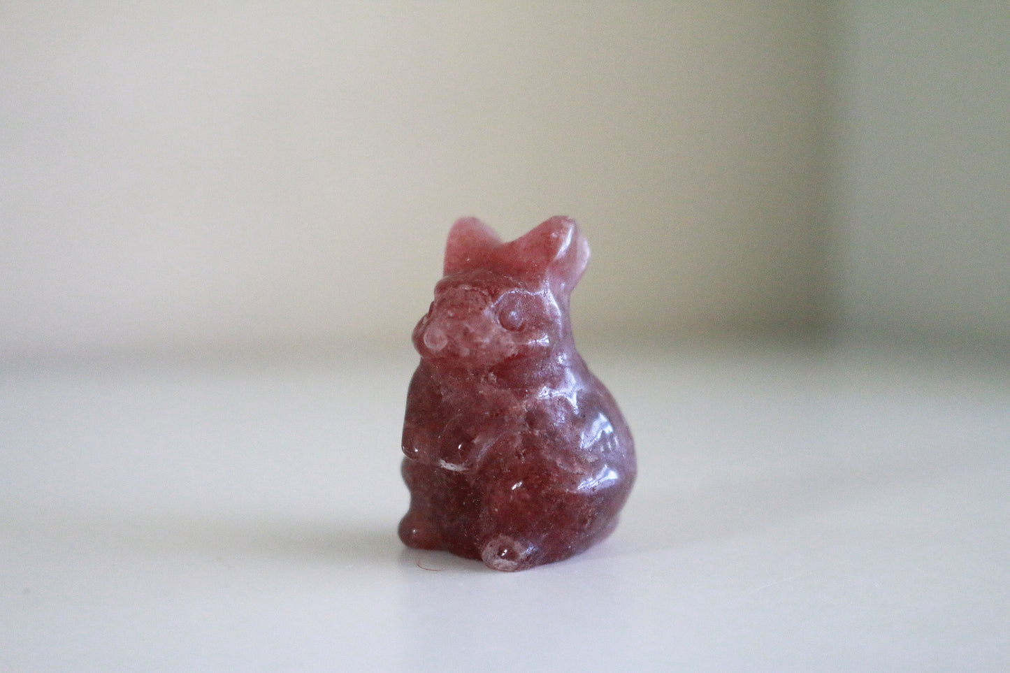Strawberry Quartz Bunny (1.5 in)