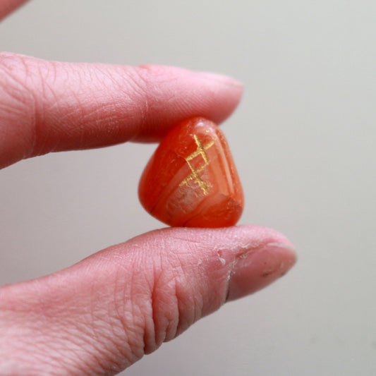 Carnelian Elder Futhark Runes