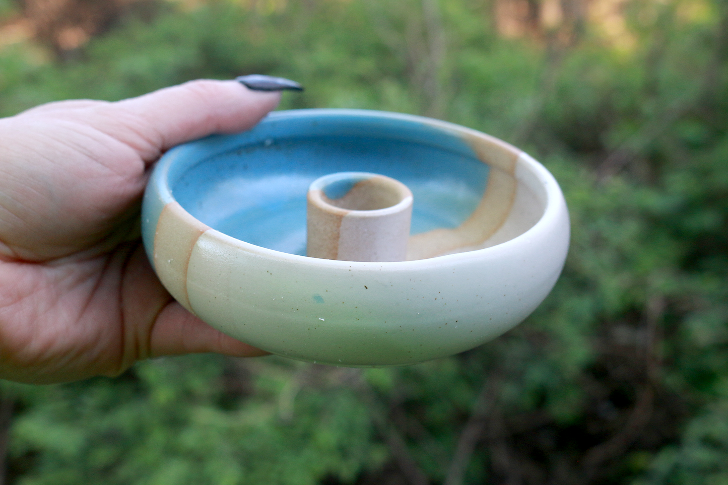 Light Blue Ceramic Palo Santo Burner