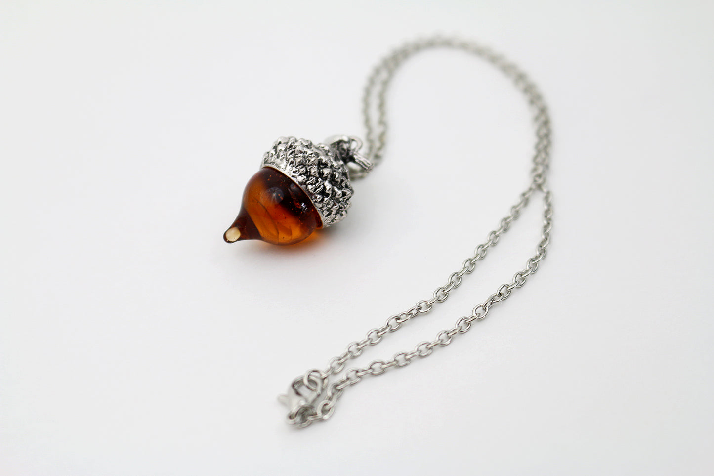Glass Acorn Necklace