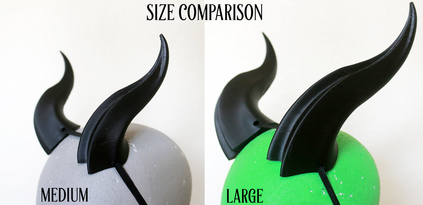 Large "Double Ridge" Costume Horns