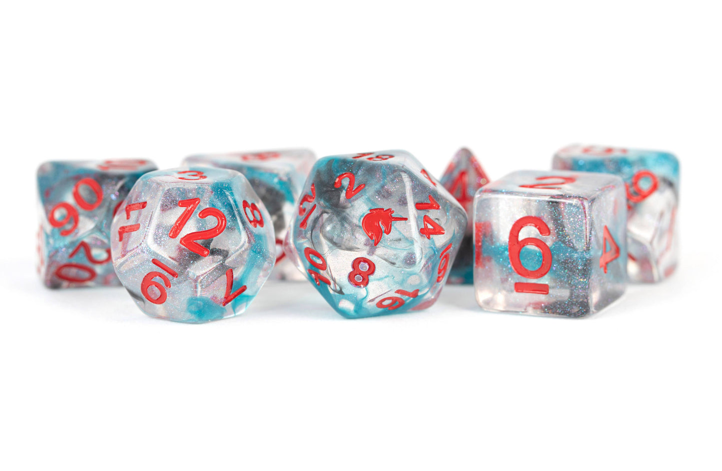 Battle Wounds - Unicorn Resin Polyhedral Dice Set