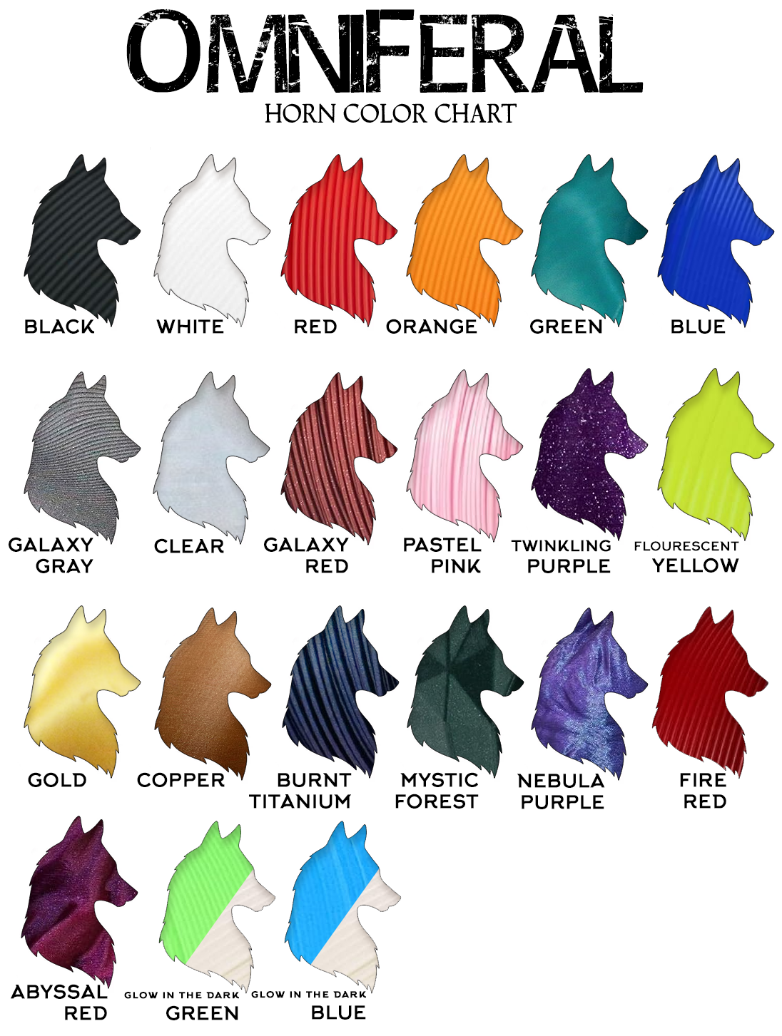 Medium "Beast" Costume Horns