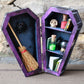 Witchcraft Coffin Miniature Book Shelf - Original Art