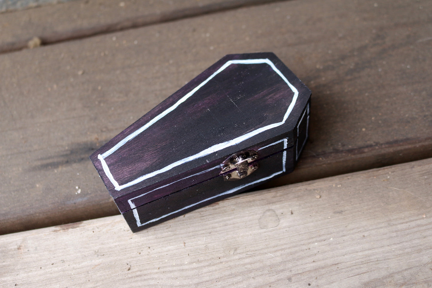 Witchcraft Coffin Miniature Book Shelf - Original Art