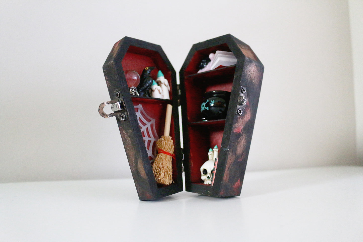 Sanguine Coffin Miniature Book Shelf - Original Art